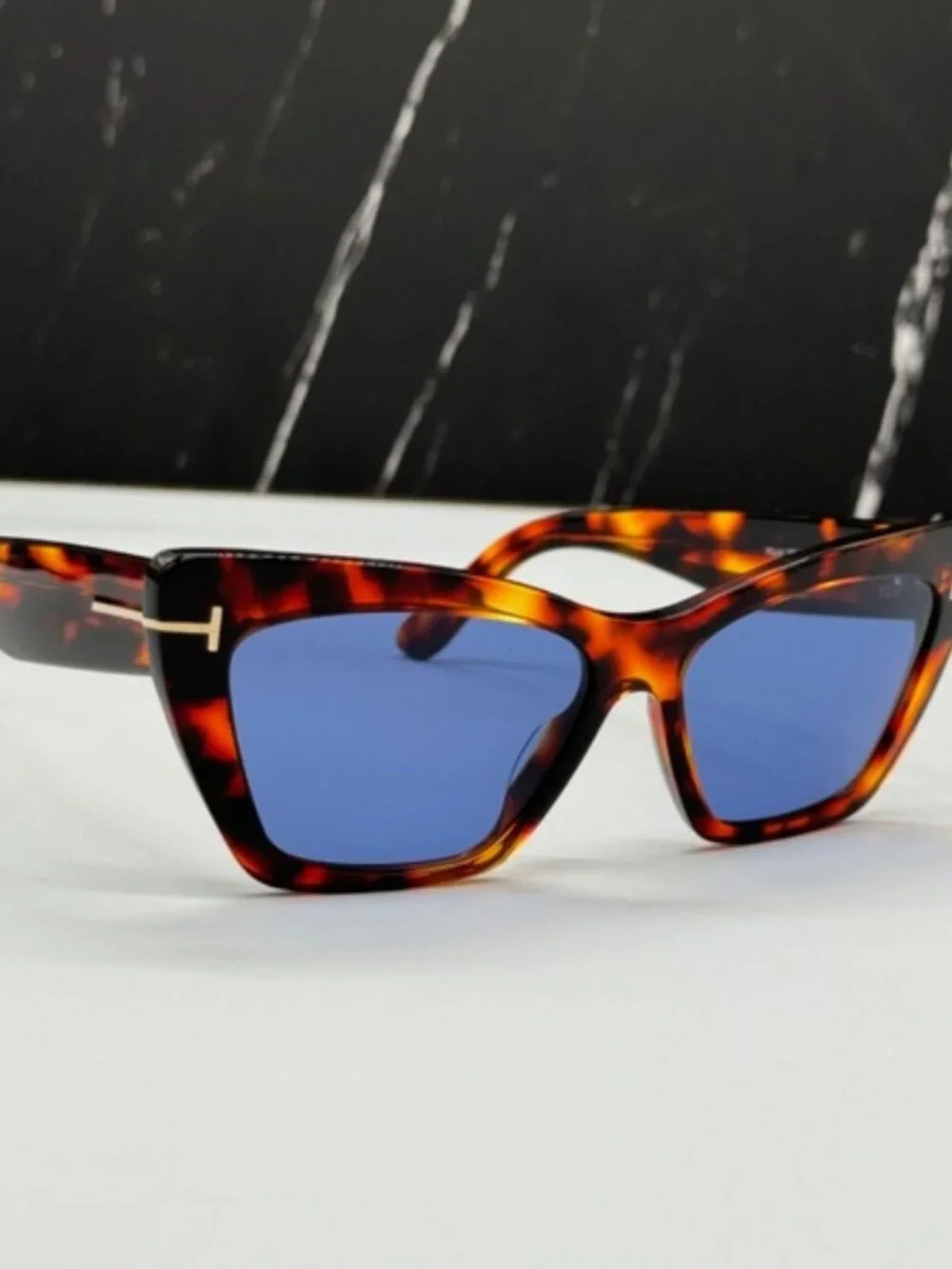 NEW TOM FORD TF871 55V WOMEN CAT EYE SUNGLASSES TOM FORD WYATT FT0871/S 55V - Picture 6 of 9